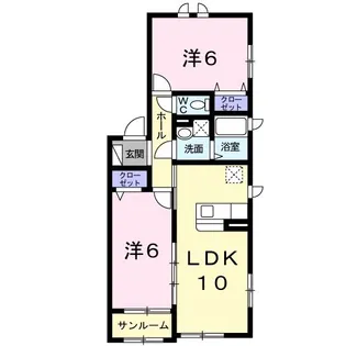 パークサイドメゾン【1階】の間取り