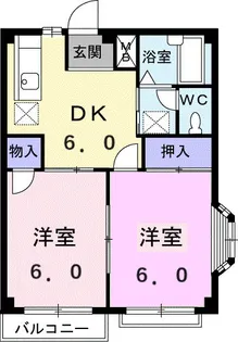 エルディムユタカ【2階】の間取り