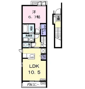 アヴェニュー長良【2階】の間取り