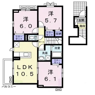 ベルフォーレ Ⅱ【2階】の間取り
