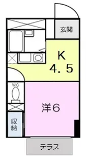 サクセスタウン岸岡 B【1階】の間取り