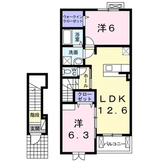 ベルアンジュ【205号室】の間取り