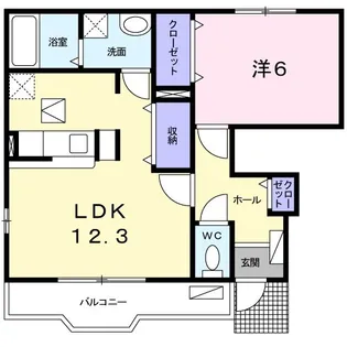 エアリー・カレントⅡ【1階】の間取り