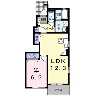 カーサ・デリカド【1階】の間取り