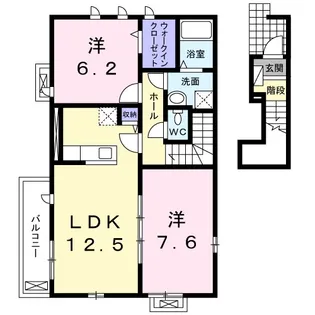 プラシード【2階】の間取り