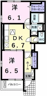 アンジェロ クストーデ A【1階】の間取り