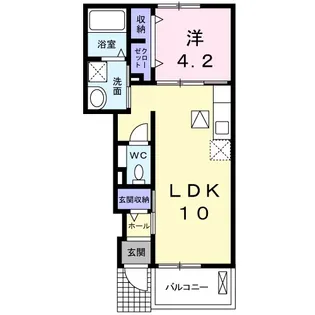 コンシェリアA【1階】の間取り
