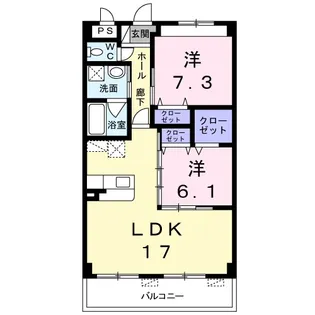ベルコリーヌ【3階】の間取り