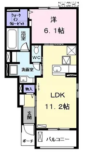 クラルス Ⅱ【1階】の間取り