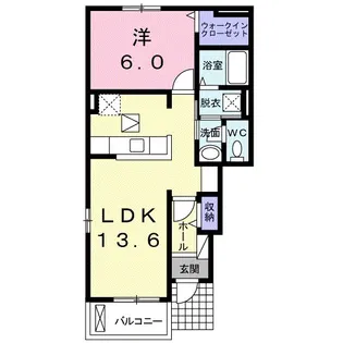 ル・ジャルダン・アムール Ⅱ【1階】の間取り