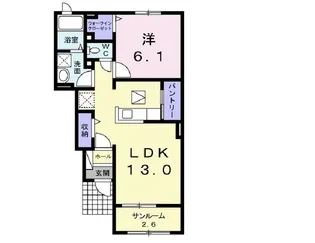 エルシオンⅡ【1階】の間取り