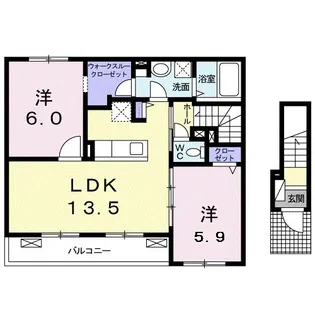 アプリコットヴィレッジ【2階】の間取り