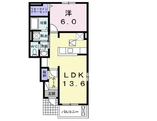 シャン ドゥ フルール C【1階】の間取り
