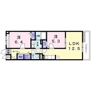 カーサ小紅屋【2階】の間取り