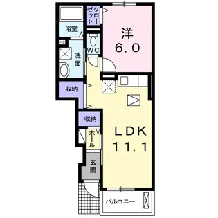 メゾン・ベール B【1階】の間取り