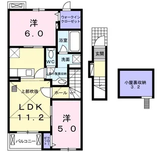 アメニティハイム牟呂2016【203号室】の間取り