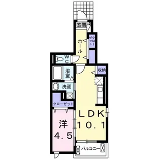 カーサパーチェ【1階】の間取り