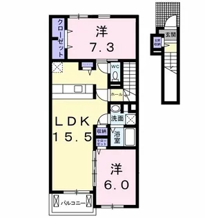ベル ベルデ Ⅱ【2階】の間取り