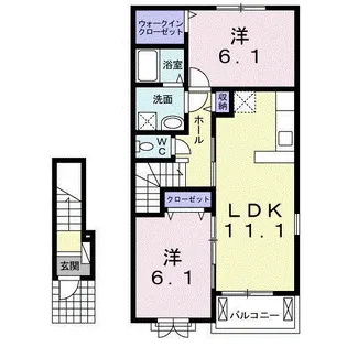 ハウス なごみⅠ【2階】の間取り