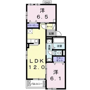 グラディート【2階】の間取り