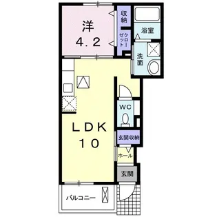 オーキッド日永【1階】の間取り