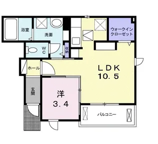 カーサ・フェリーチェ【1階】の間取り