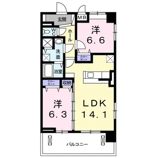 ミル・ベネフィス【5階】の間取り