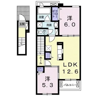 アン・パレB【2階】の間取り