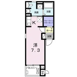 パレ・ニューみやの Ⅲ【3階】の間取り