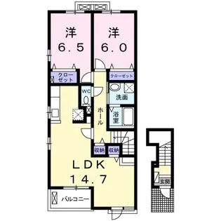 ナナ Ⅱ【2階】の間取り