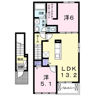 Heart House Ⅱ【2階】の間取り