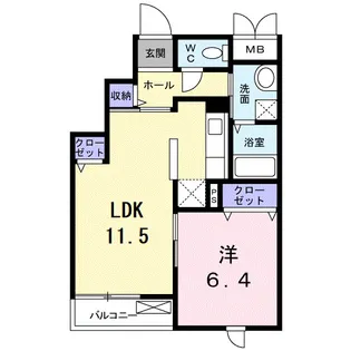 カレントはなのき【2階】の間取り