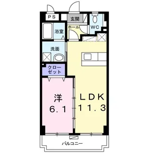 シブリングスMYT東浜【3階】の間取り