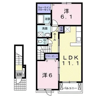 グレース アロッジオ【2階】の間取り