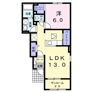 ラフィネ ユイット【1階】の間取り