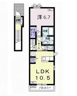 メゾン・ド・マリ【2階】の間取り