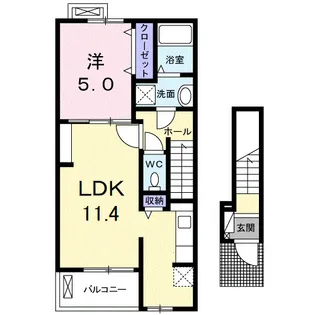 メゾンプリート【2階】の間取り