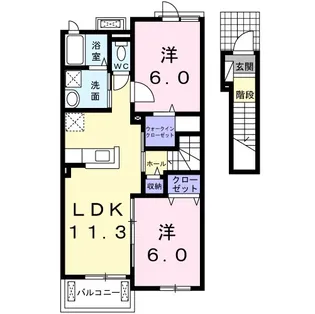アルカンシエル・K【2階】の間取り