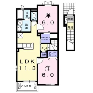 メゾン・ド・エレガンⅣ【2階】の間取り
