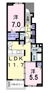 アンジュⅡ【1階】の間取り