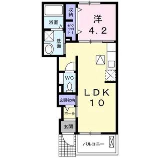 メゾン ドリカム Ⅶ【1階】の間取り