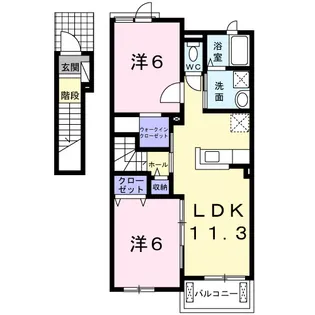 プロムナードB【2階】の間取り
