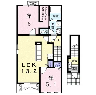 グレイスブリーゼ A【2階】の間取り