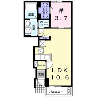 クラール・イリサⅣ【1階】の間取り