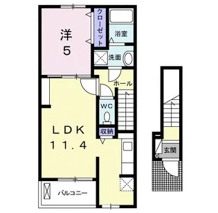 レスポワール エス【2階】の間取り