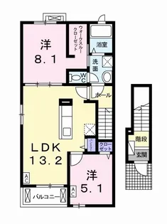 ノーブル グラス Ⅰ【2階】の間取り