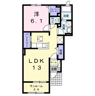 アヴニール・シュマンA【1階】の間取り