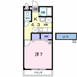 アゼリア HAGA A【1階】の間取り