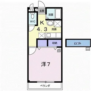 アゼリア HAGA A【2階】の間取り