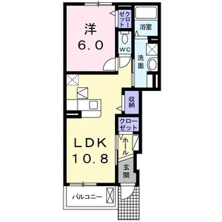 京都府京都市左京区修学院茶屋ノ前町【アパート】の間取り